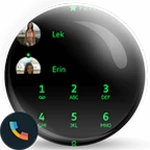 Logo of Theme Dialer Flat Black Green android Application 