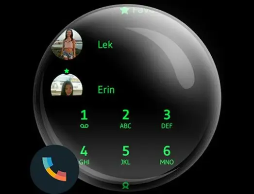 Theme Dialer Flat Black Green android App screenshot 1